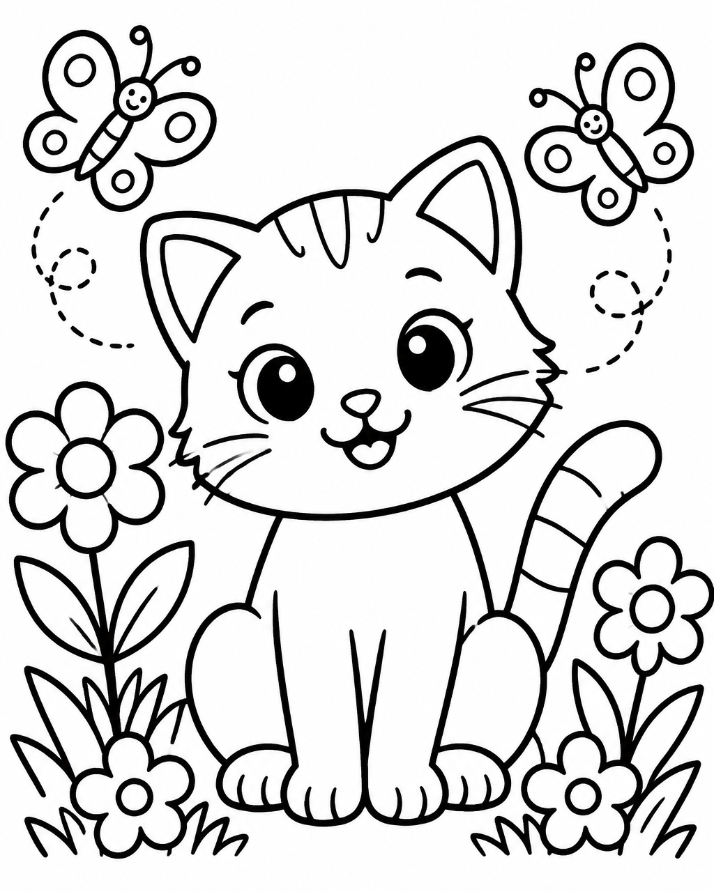 Kitty & Butterflies